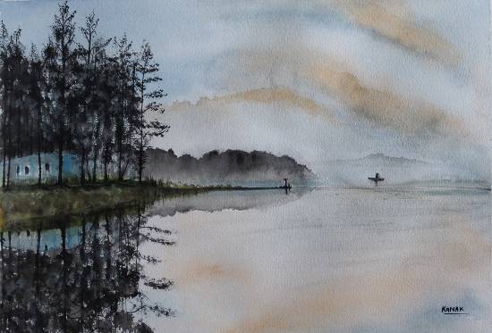 Painting by Dr Kanak Sharma - Tundra tunes