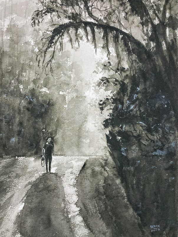 Painting by Dr Kanak Sharma - In search of perfect picture