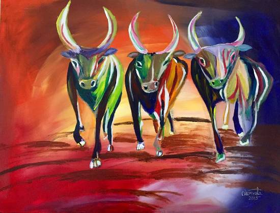 Paintings by Namrata Biswas - Hurry
