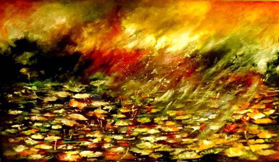 Paintings by Debjani Datta - Rain Song - 2