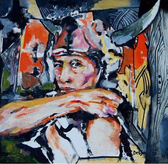Paintings by Debjani Datta - Tribal Warrior
