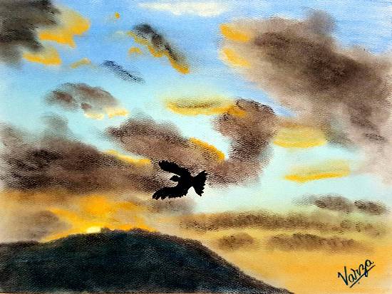 Painting by Varjavan Dastoor - Off to Work