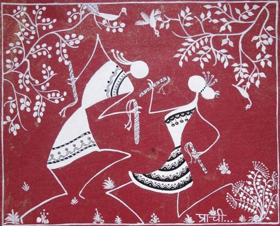 Painting by Prachi Gorwadkar - Dancing Pair II