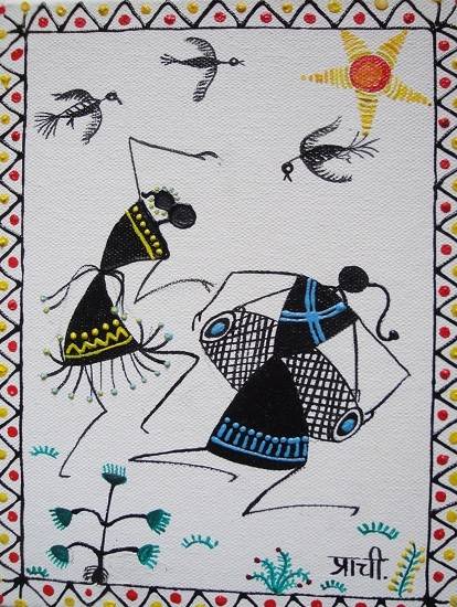 Painting by Prachi Gorwadkar - Folk Dance