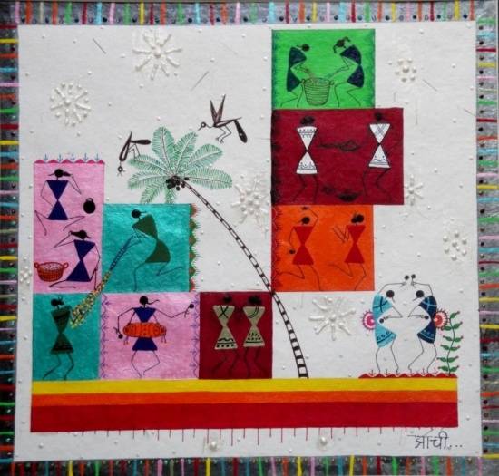 Painting by Prachi Gorwadkar - Holi Celebration