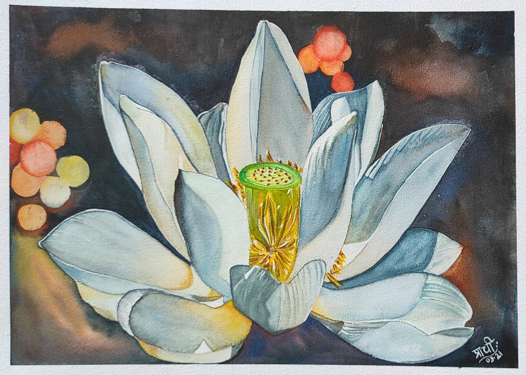 Painting by Prachi Gorwadkar - Lotus 1