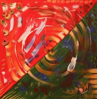 Paintings by Pragya Bajpai - Swirl of Puzzled Mind