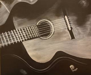 Painting by Pragya Bajpai - The Guitar