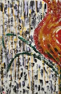 Painting by Pragya Bajpai - The Misty Bud