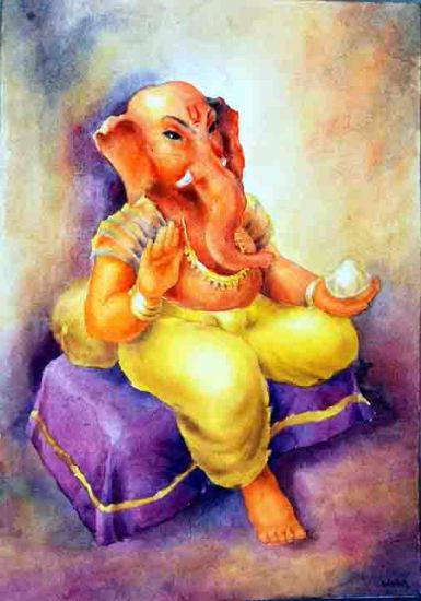 Painting by Sanika Dhanorkar - Ganapati 2
