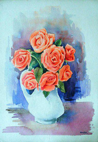 Painting by Sanika Dhanorkar - Flora 3