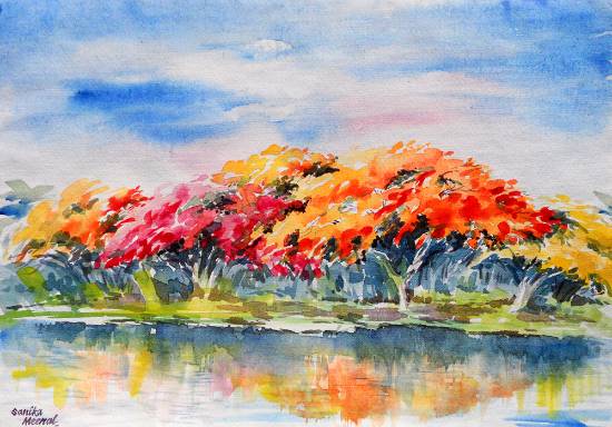 Painting by Sanika Dhanorkar - Tree Scape