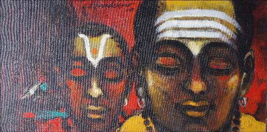 Painting by G A Dandekar - Bramhins