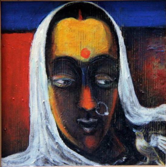 Painting by G A Dandekar - Face