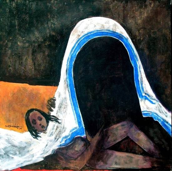 Painting by G A Dandekar - Karuna