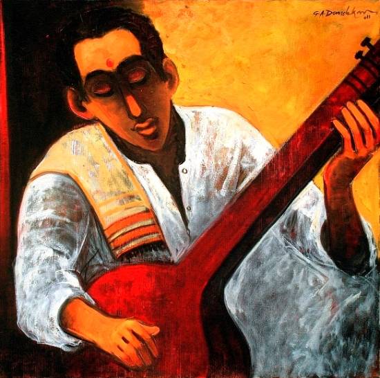 Painting by G A Dandekar - Sitariya