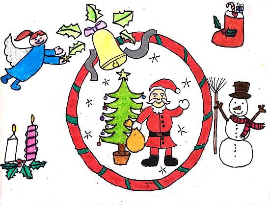 Painting by Sharanya Das - Jingle Bells