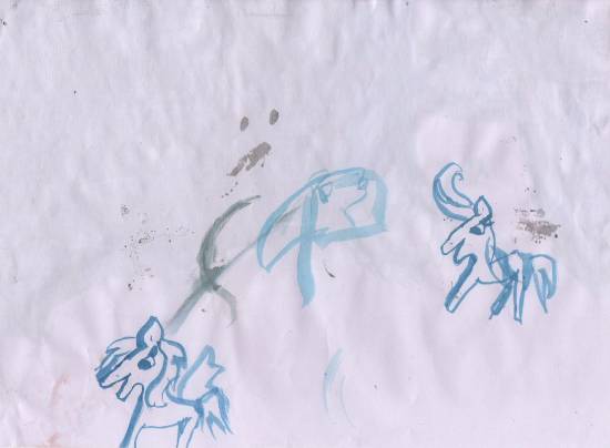 Painting by Sreebhadra Suraj - Horses