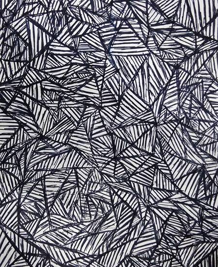 Painting by Sreebhadra Suraj - Triangle Abstract