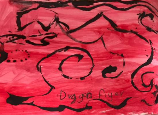 Painting by Utkkarsh Darshan Mehta - Free hand dragon