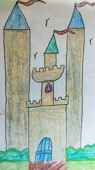 Painting by Kanishka Kiran Tambe - Castle