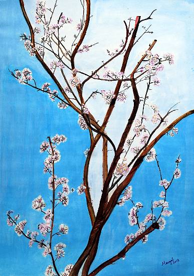 Painting by Mangal Gogte - The bloom, Kandaghat