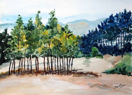 Paintings by Mangal Gogte - Plantation