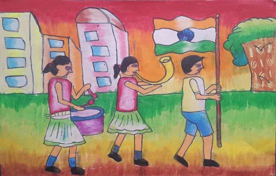 Paintings by Naavya Vishal Jariwala - Republic day