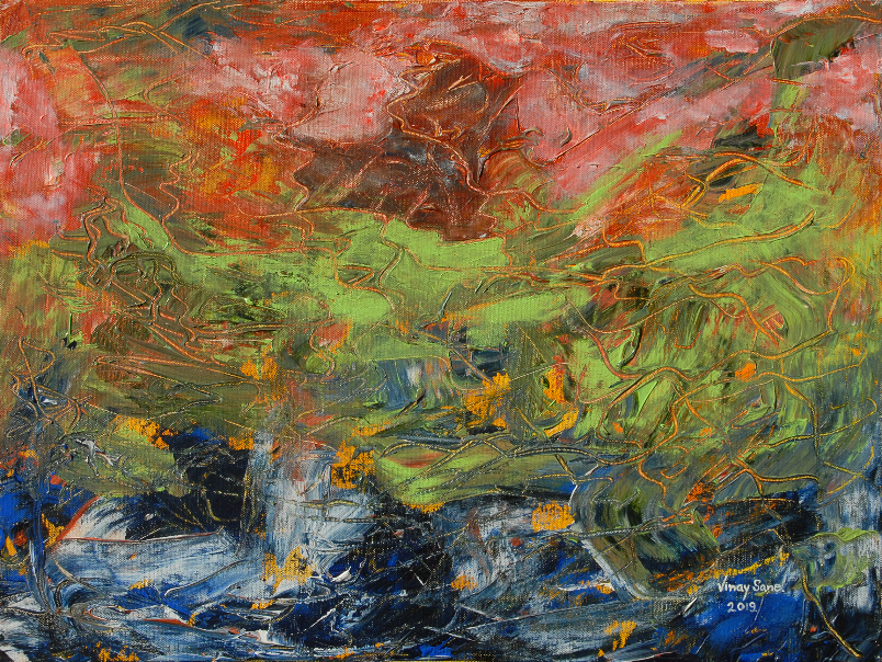 Painting by Vinay Sane - Turbulence