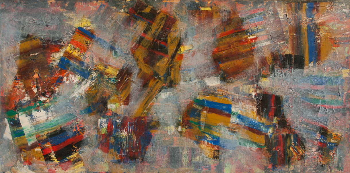 Painting by Vinay Sane - Through the melting fog