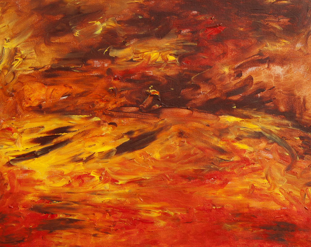 Painting by Vinay Sane - Jataayu Sangram (Jataayu the fighter)