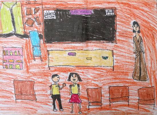 Painting by Mihika Swapnil Parulekar - Class room
