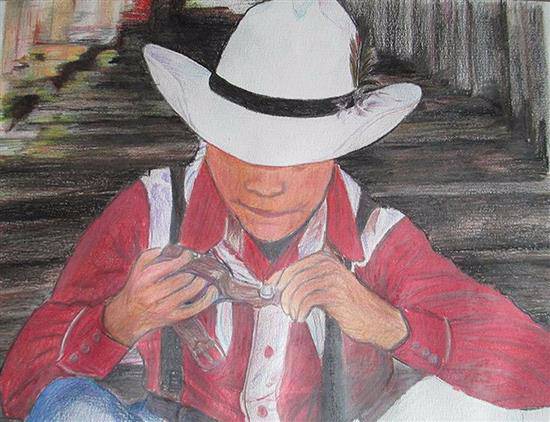 Paintings by Vranda Phadke - Cowboy