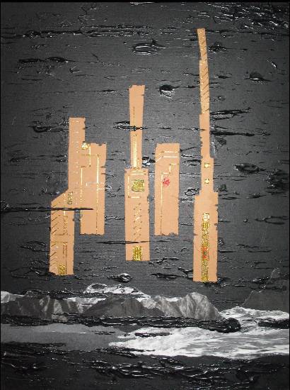 Painting by Malavika Mandal Andrew - In Transit - 25