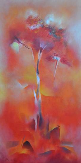 Painting by Bhawana Choudhary - Gulmohar IV