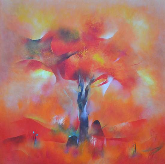 Painting by Bhawana Choudhary - Gulmohar VI