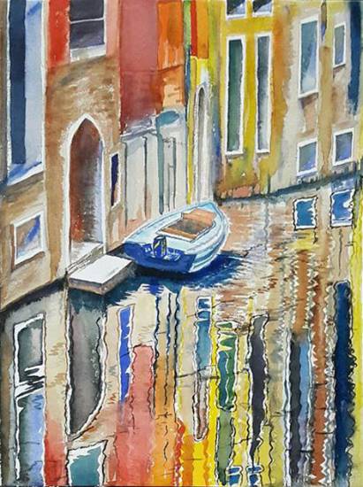 Paintings by Vikram Jadhav - Colourful Venice