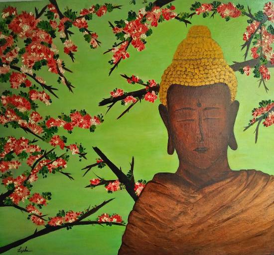 Paintings by Lizisha Singh - Meditation - The Buddha