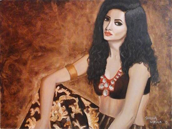 Painting by Shikha Narula - Portrait of an Indian Woman - 2