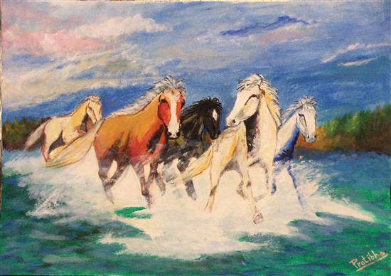 Paintings by Pratibha Singh - Horses
