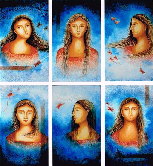 Paintings by Priyanka Goswami - Faces