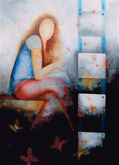 Paintings by Priyanka Goswami - Towards the new world - V