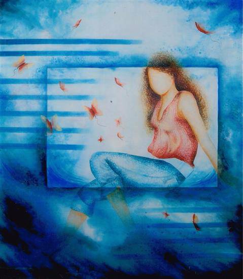 Painting by Priyanka Goswami - Towards the new world - VIII