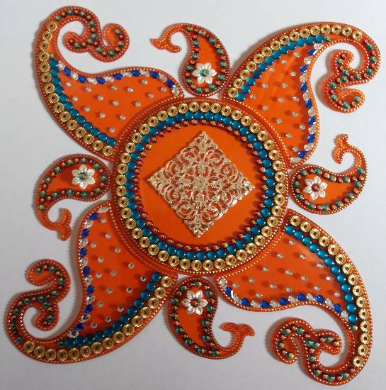 Design by Dhanashree Puntambekar - Acrylic Rangoli - 1