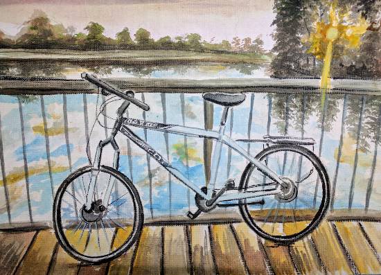 Paintings by Namrata Bothra - Morning Ride
