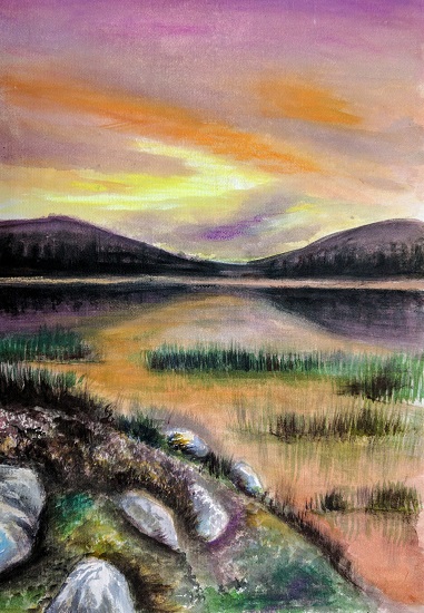 Painting by Namrata Bothra - Sunrise Glory