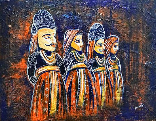 Paintings by Namrata Bothra - Kathputli