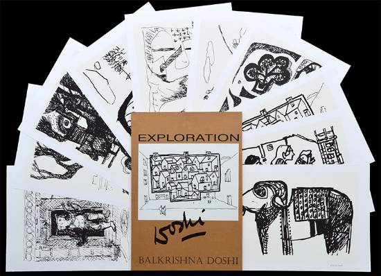 Limited Edition Print by B V Doshi - Exploration (Portfolio - set of 10 prints)
