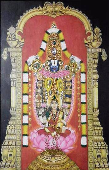 Paintings by Radha Ranavade - Tirupati Balaji
