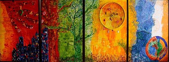 Painting by Shubhra Chaturvedi - Embrace